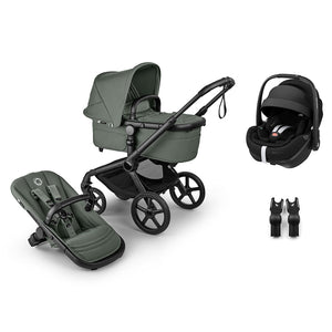 Bugaboo Fox 5 Renew + Pebble Pro 2 Travel System-Travel Systems-Forest Green-No Base | Natural Baby Shower