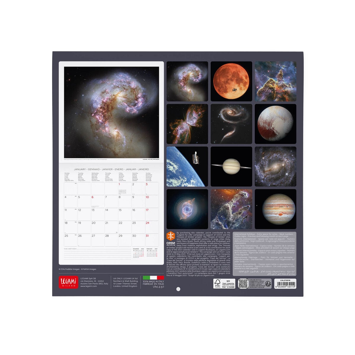 Legami - Beyond Infinity 2027 Wall Takvim - 30 x 29 cm