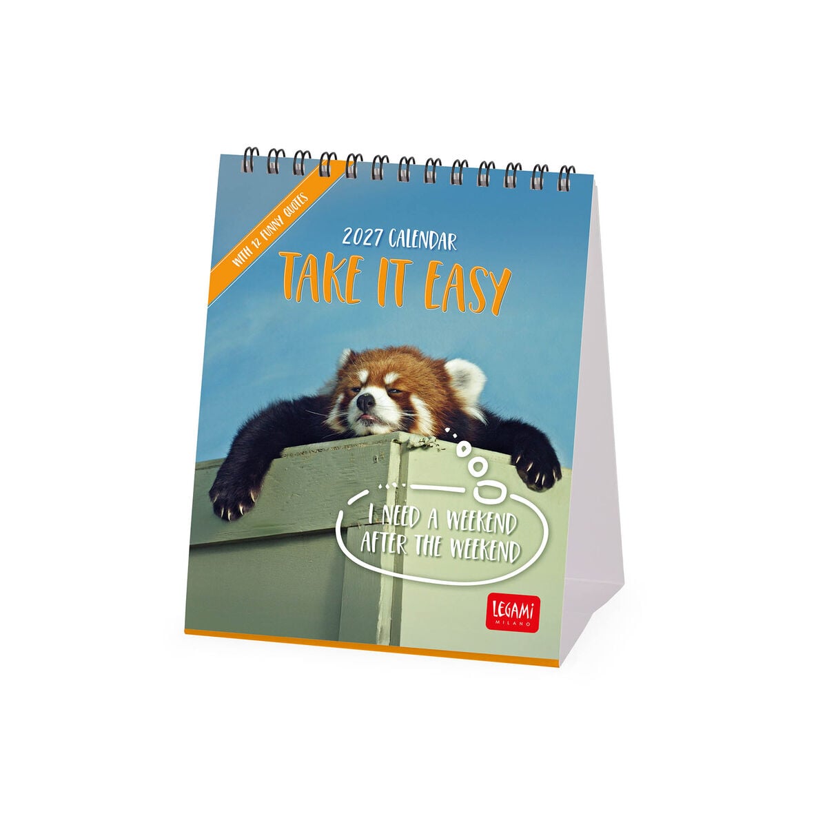 Legami - Take It Easy 2027 Desk Takvim - 12 x 14,5 cm