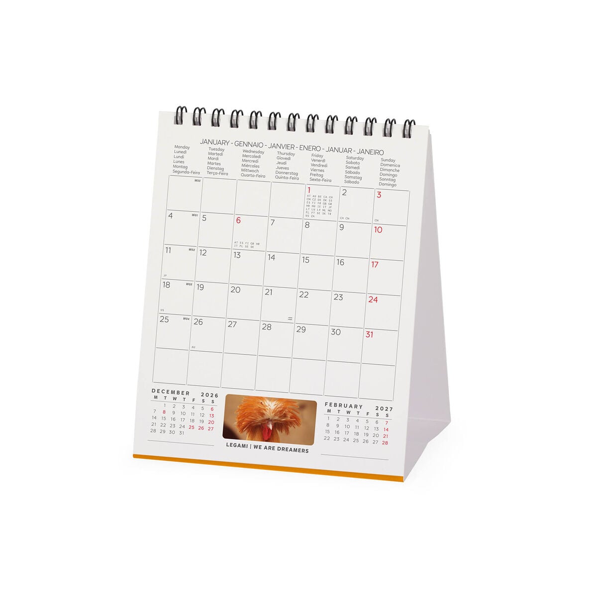 Legami - Take It Easy 2027 Desk Takvim - 12 x 14,5 cm
