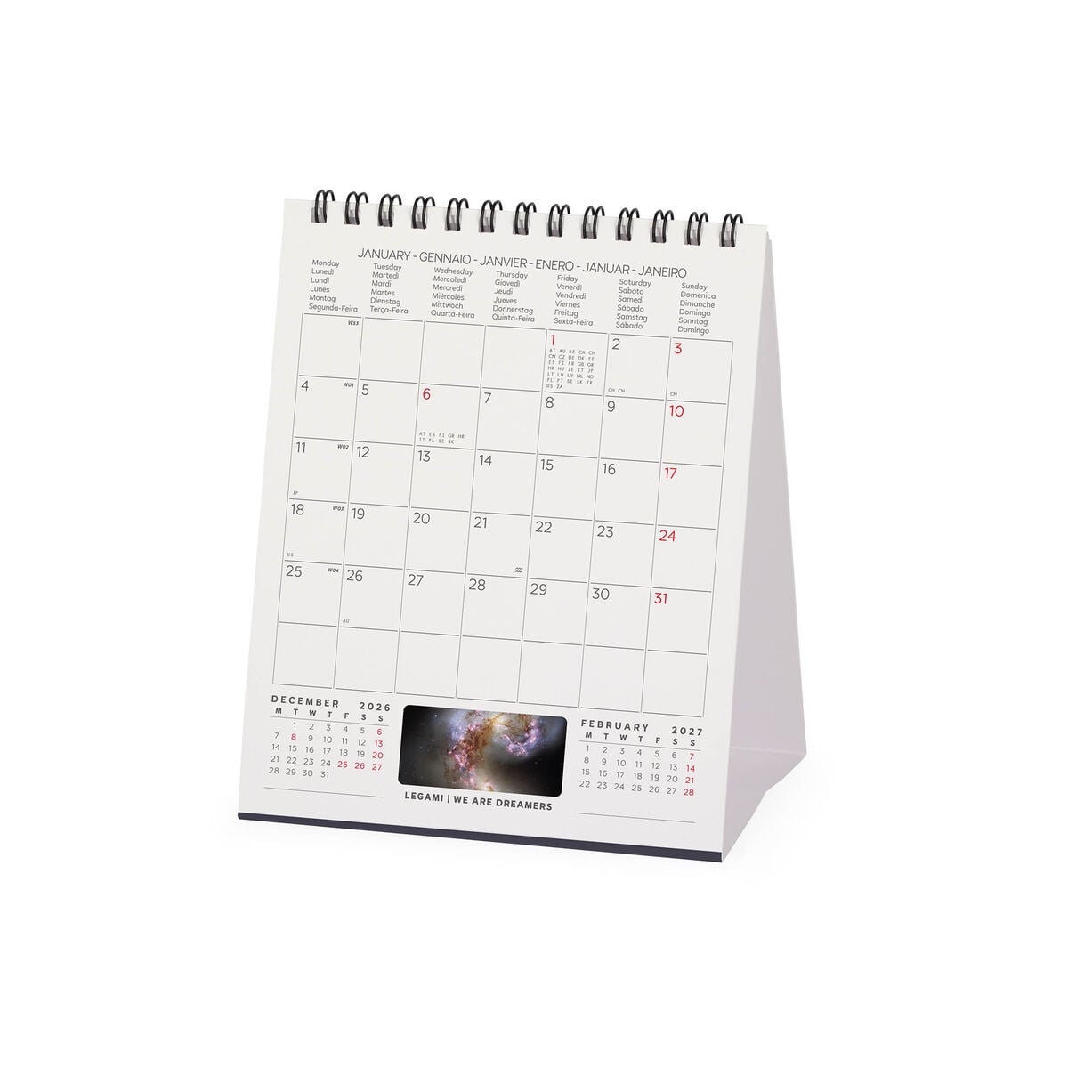 Legami - Beyond Infinity 2027 Desk Takvim - 12 x 14.5 cm