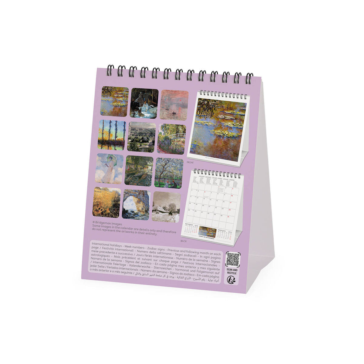 Legami - Monet 2027 Desk Takvim - 12 x 14,5 cm