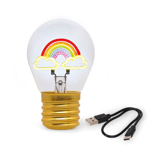 Legami - Dekoratif Lightbulb-Shaped Table Lamp - Rainbow - Bulb Fiction