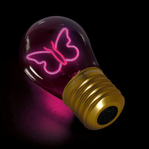 Legami - Dekoratif Lightbulb-Shaped Table Lamp - Butterfly - Bulb Fiction
