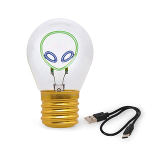 Legami - Decorative Lightbulb-Shaped Table Lamp - Alien - Bulb Fiction