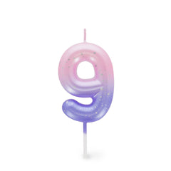 Legami - Pink Doğum Günü Cake Candle - 9 - Mutlu Doğum Günü Candle
