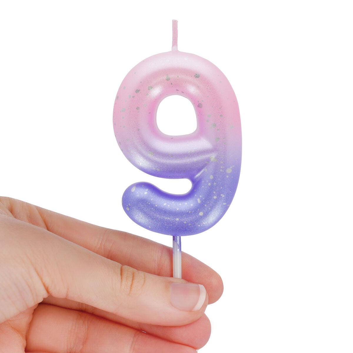 Legami - Pink Doğum Günü Cake Candle - 9 - Mutlu Doğum Günü Candle