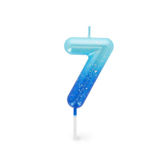Legami - Blue Doğum Günü Cake Candle - 7 - Mutlu Doğum Günü Candle