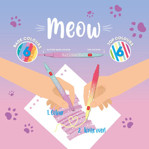 Legami - 6'lı Çift Uçlu Katmanlama Kalem Seti - Miyav
