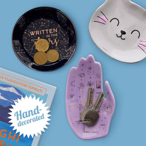 Legami - Hand-Decorated Ceramic Trinket Dish - Kitty - Rings & Things