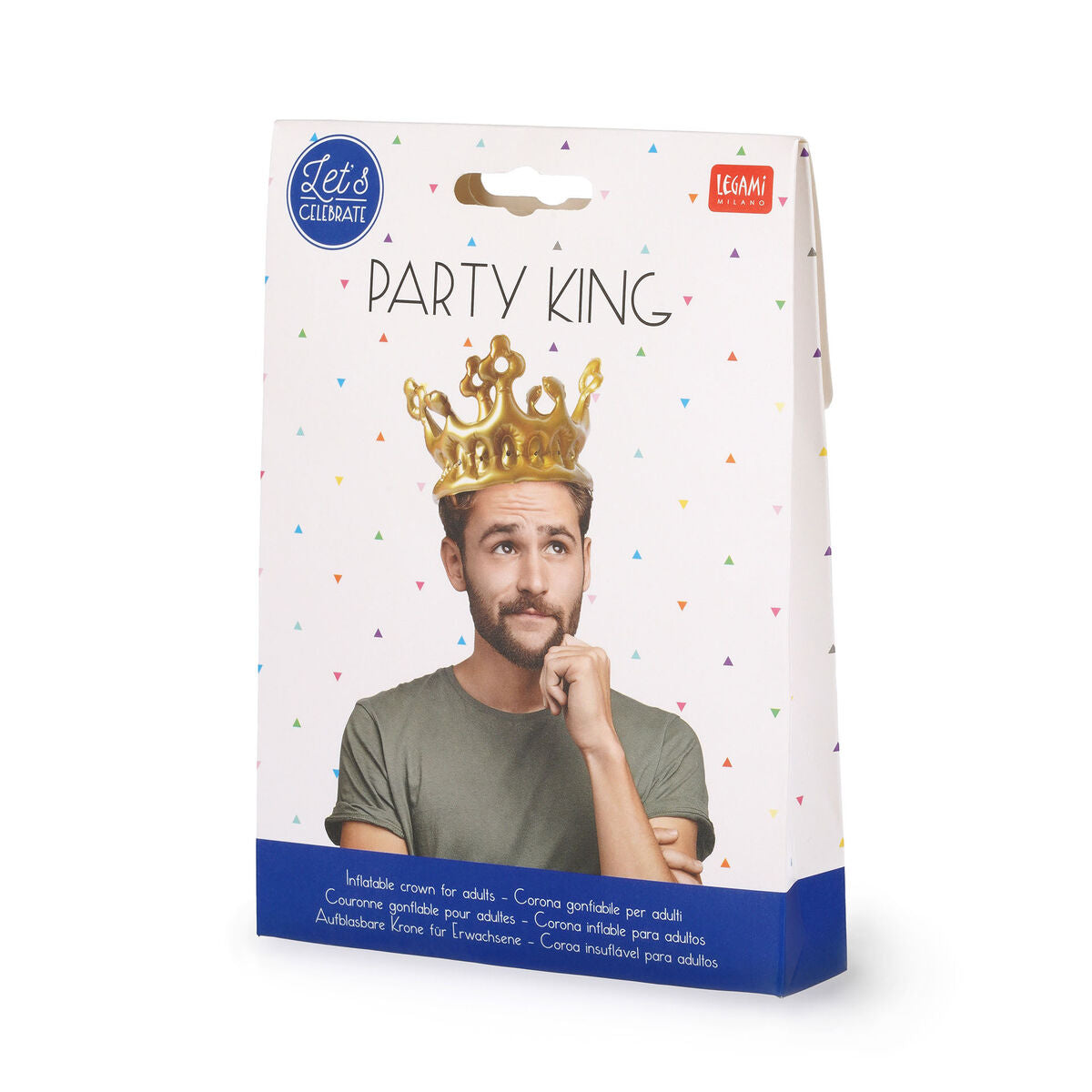 Legami - Gold Inflatable Crown - King - Parti King