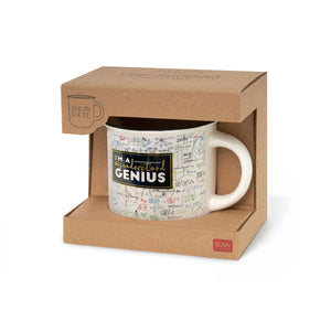 Legami - New Bone China Porcelain Kupa ile Genius-Themed Illustration. 350 ml capacity. ideal Gift Idea f