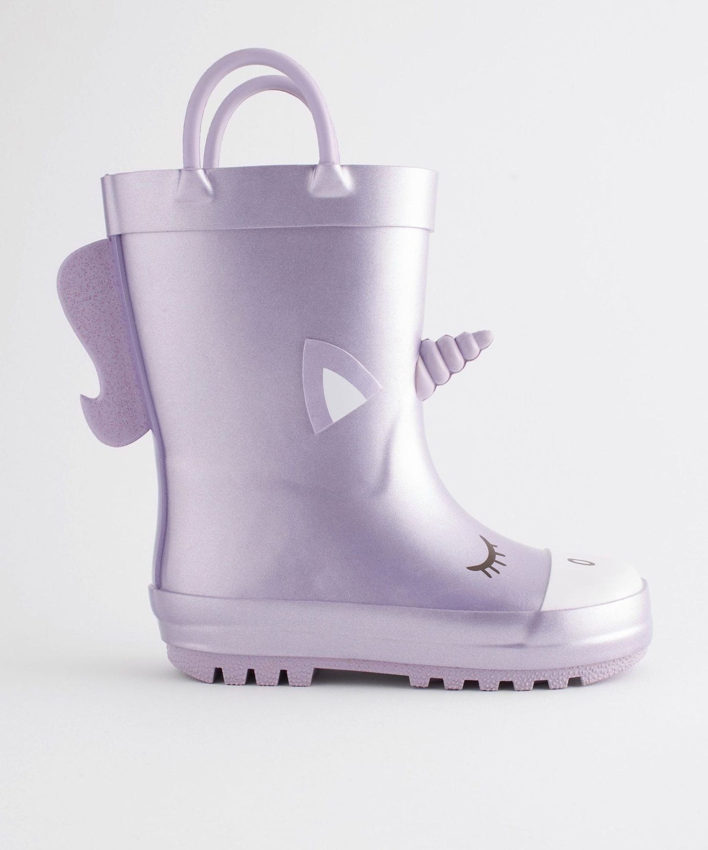 Dinossi - Leylak Mor Unicorn Yumuşak Tabanlı Kız Çocuk Polarlı Yağmur Çizmesi - 28-Dinossi