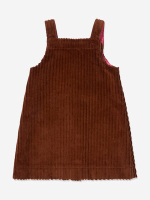 Dolce & Gabbana Girls Corduroy Dress in Brown