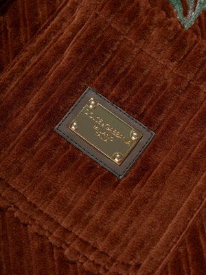 Dolce & Gabbana Girls Corduroy Dress in Brown