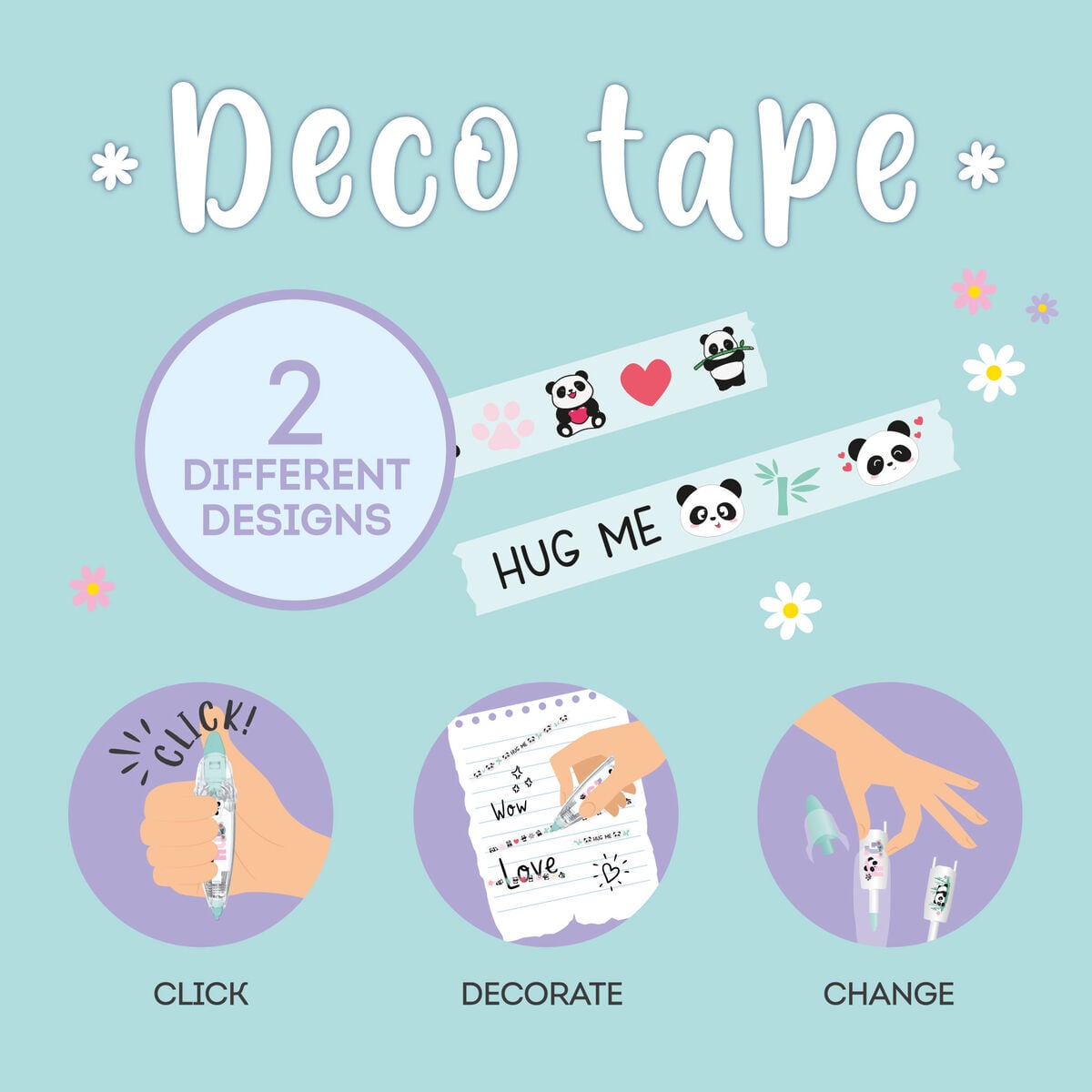 Legami - Panda Tape Kalem Decoration - Deco Tape