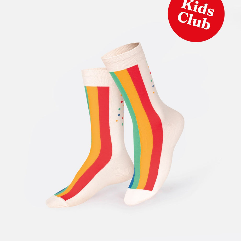 Eat My Socks - Çocuk Gökkuşağı Pastası Çorap-Dinossi