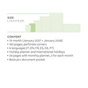 Legami - 13-Month Küçük Horizontal Weekly Günlük 2027 - Sunrise Lover