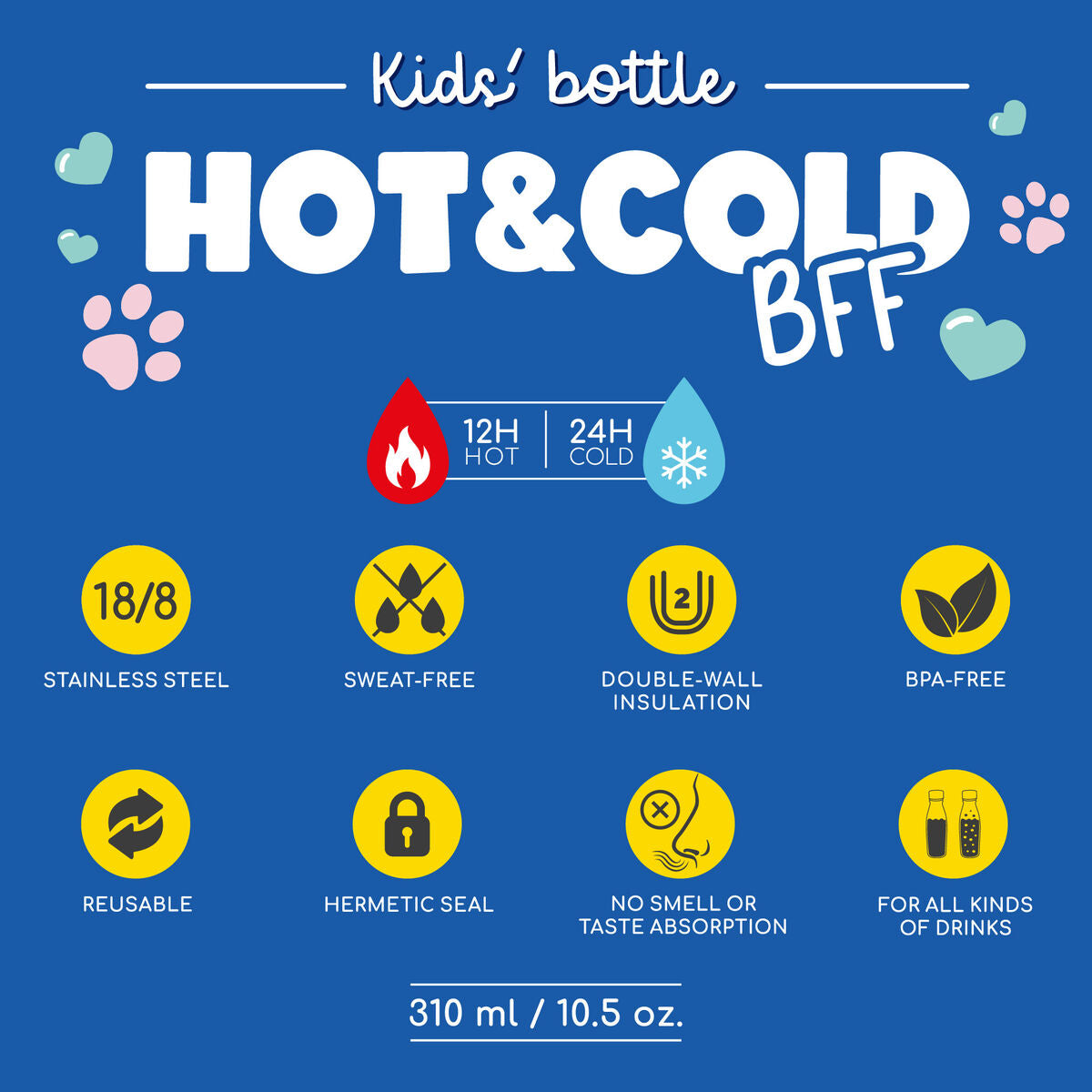 Legami - Vakum Şişe Çocuklar İçin - Panda - Hot&Cold BFF