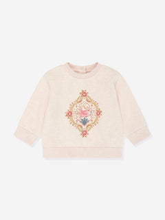 Etro Baby Girls Floral Sweatshirt in Beige