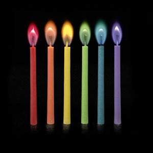 Legami - Candele a forma di torte con fiamme colorate