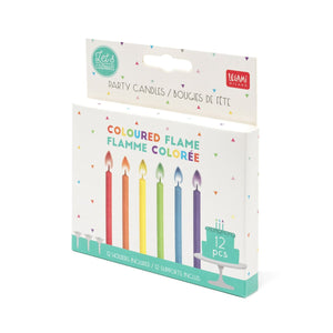 Legami - Candele a forma di torte con fiamme colorate