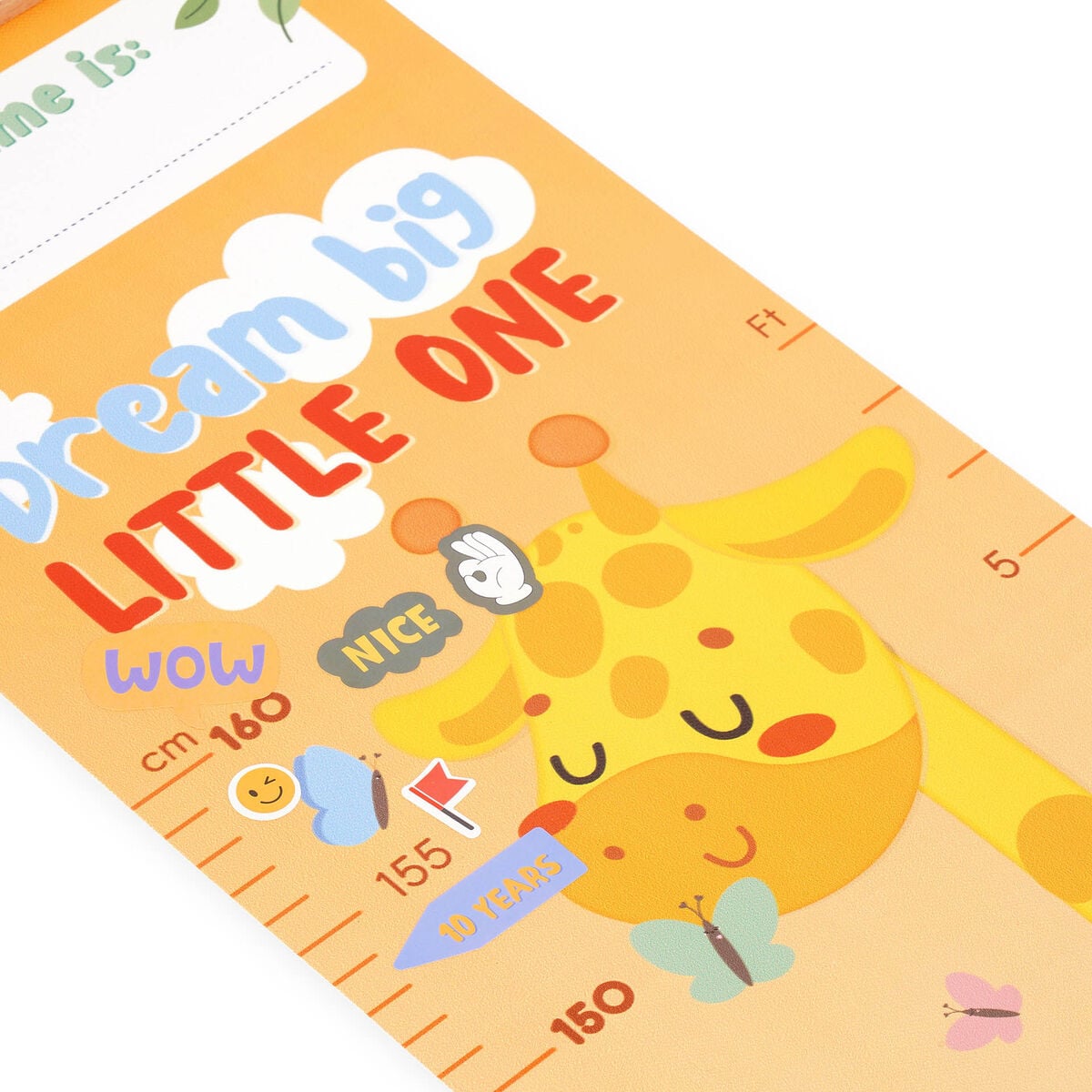 Legami - Wall-Hanging Height Chart - Giraffe - Dream Big Little One