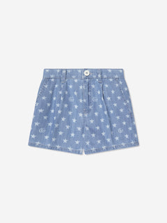 Gucci Kids Denim Shorts in Blue