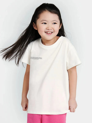 PANGAIA Kids 365 Midweight T-Shirt in Ivory