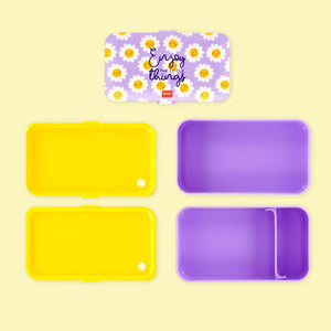 Legami - 1200 ml Bento Yemek Kutusu - Daisy - Bento Yemek Kutusu