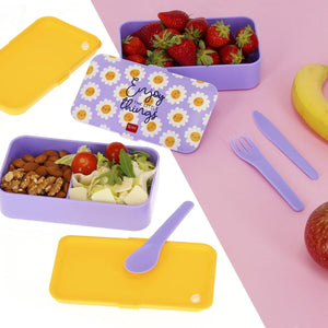 Legami - 1200 ml Bento Yemek Kutusu - Daisy - Bento Yemek Kutusu