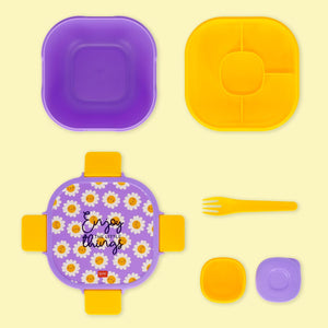 Legami - 1700 ml Bento Yemek Kutusu - Daisy - Bento Yemek Kutusu