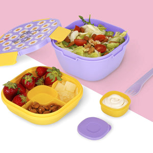 Legami - 1700 ml Bento Yemek Kutusu - Daisy - Bento Yemek Kutusu