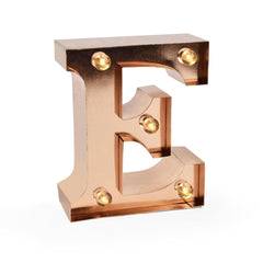Legami - Rose Gold Işıklı Dekoratif Harf - E - Mini Dekoratif Light