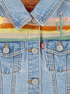 Levi's Girls Embroidered Gilet in Blue