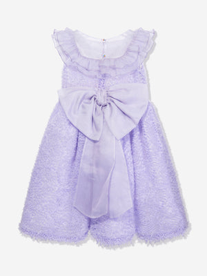 Marchesa Girls Silk Georgette Occasion Dress in Purple
