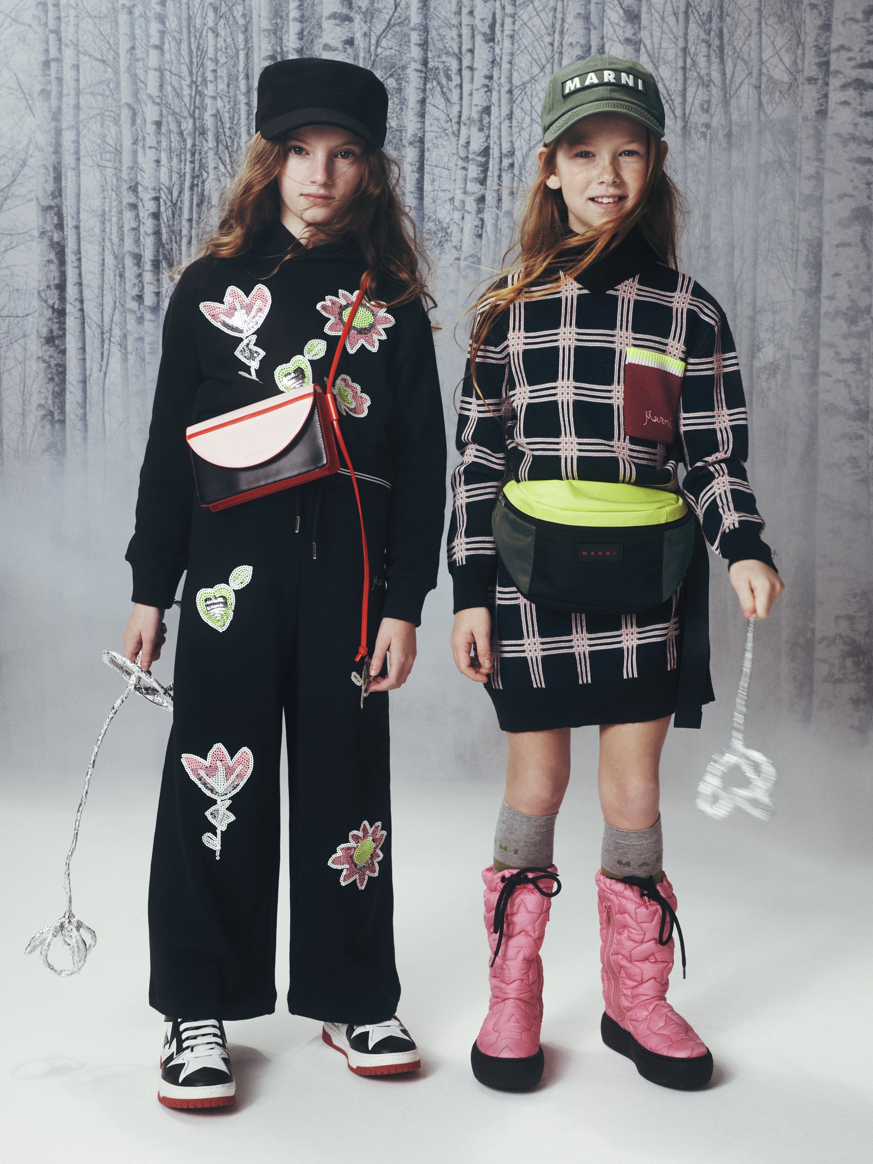 MARNI Girls Sweater Dress in Black