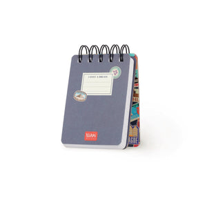 Legami - Lined Defter ile Illustrated Hard Kılıf - Seyahat Stickers - Jotter - Spiral-Bound