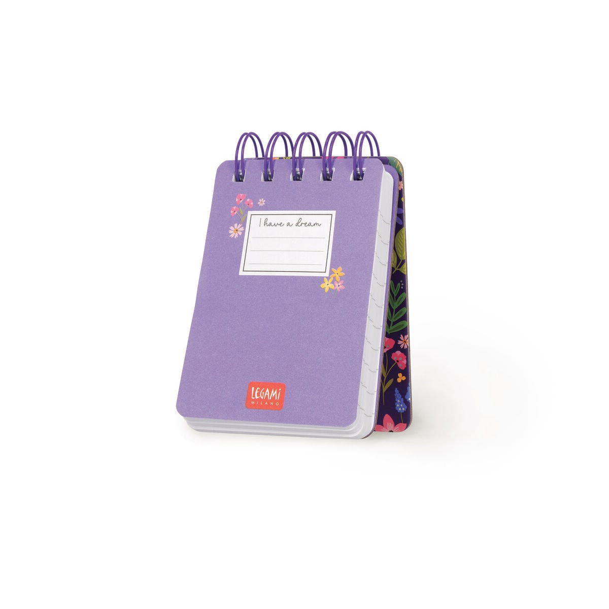 Legami - Lined Defter ile Illustrated Hard Kılıf - Çiçekler - Jotter - Spiral-Bound
