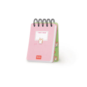 Legami - Çizgili Sert Kapaklı Defter - Corgi - Not Defteri - Spiralli