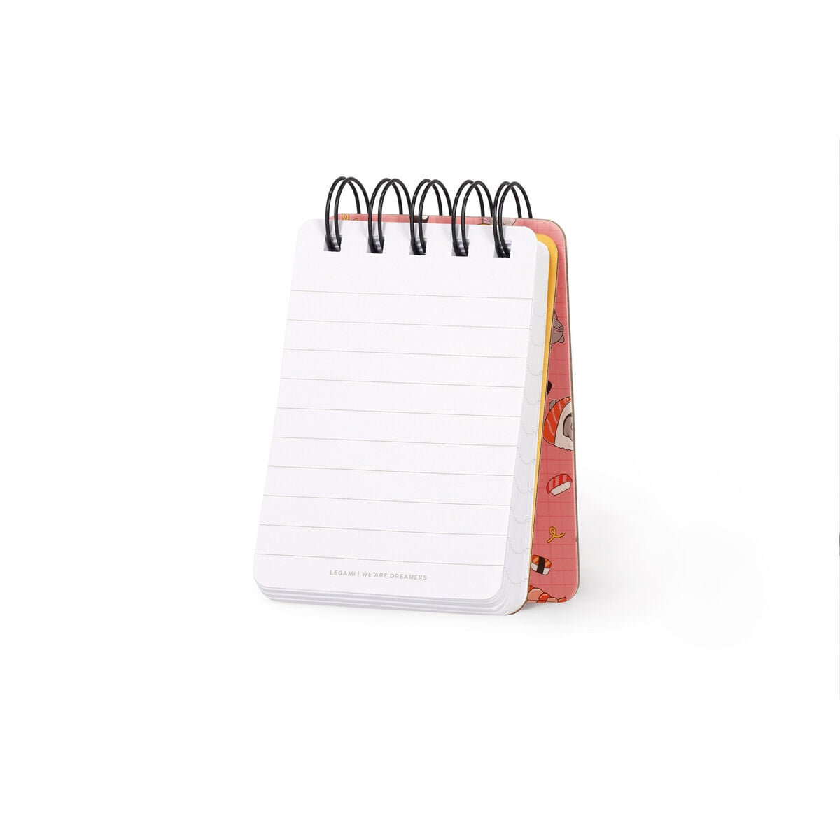 Legami - Lined Defter ile Illustrated Hard Kılıf - Sushi Cat - Jotter - Spiral-Bound