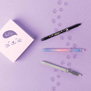 Legami - Kitty-Themed Ballpoint Kalem - Blue Ink - Meow