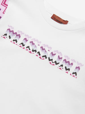 Missoni Girls Zigzag Dress in White