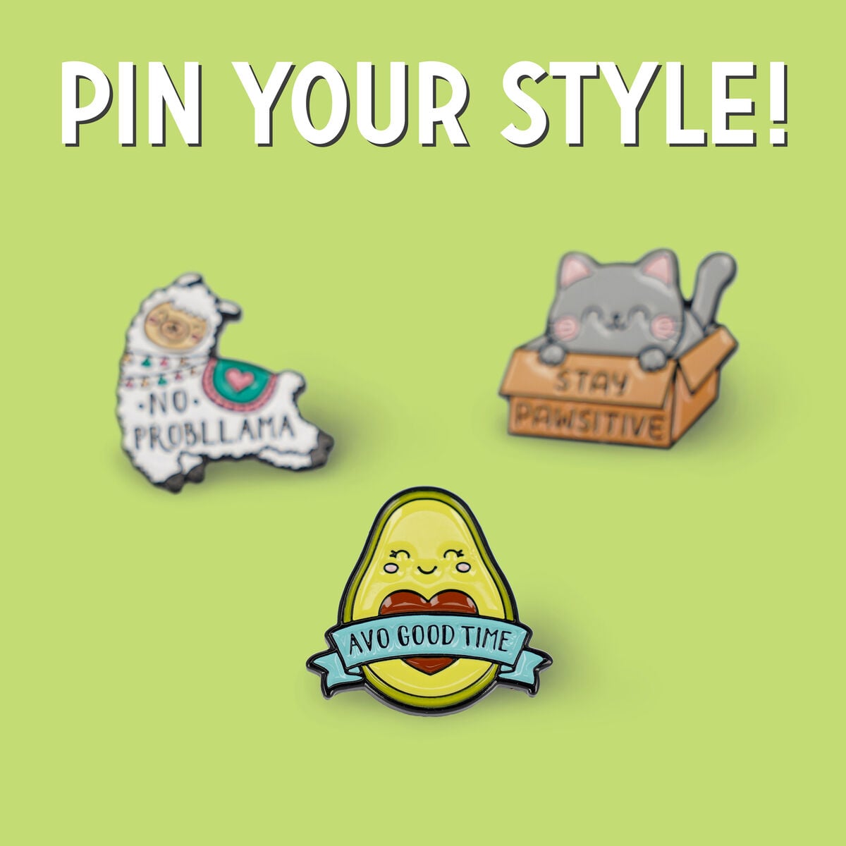Legami - Avokado Enamel Metal Pin - Pin Your Style!