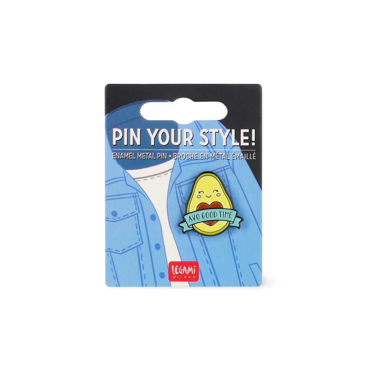 Legami - Avokado Enamel Metal Pin - Pin Your Style!