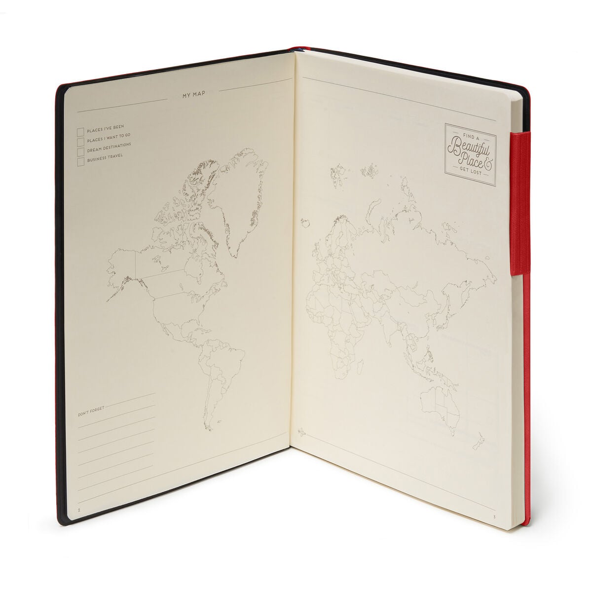 Legami - Defter ile Blank Pages ve Monochrome Yumuşak Kılıf - Red - My Defter