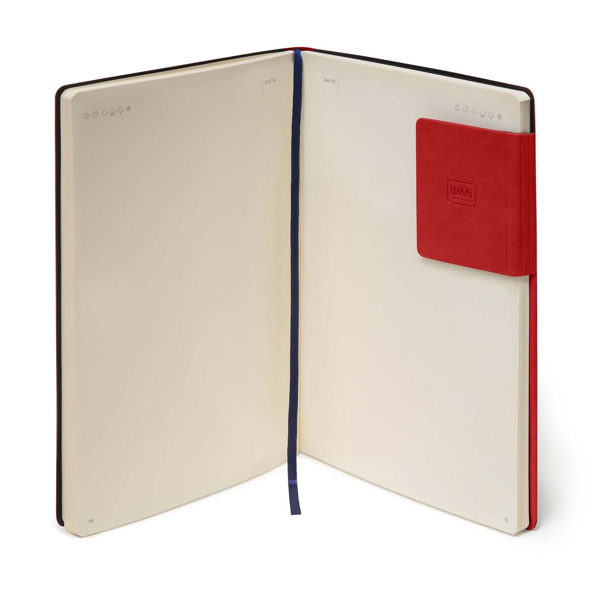 Legami - Defter ile Blank Pages ve Monochrome Yumuşak Kılıf - Red - My Defter