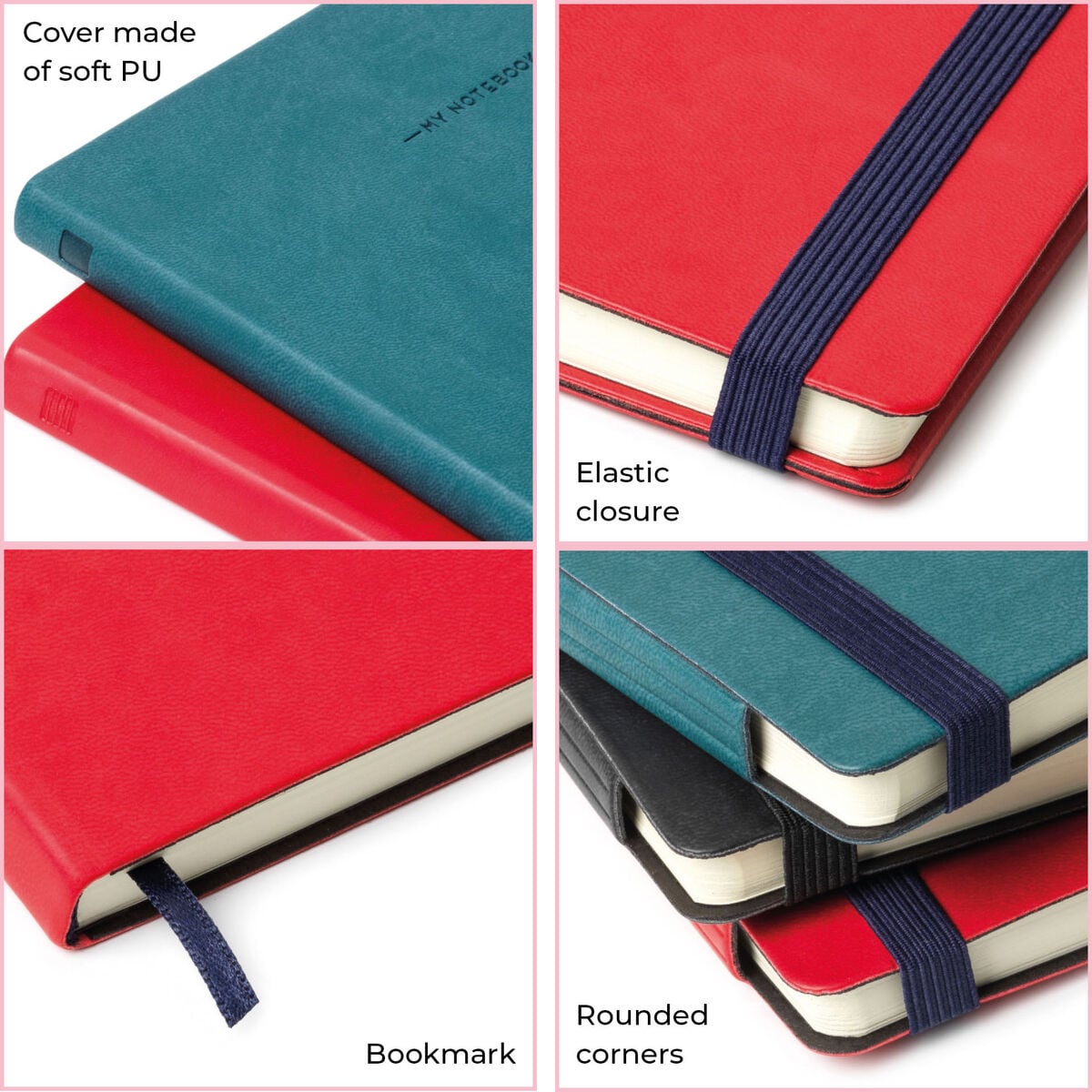 Legami - Çizgili Defter, Tek Renk Yumuşak Kapak - Malahit Yeşili - Benim Defterim