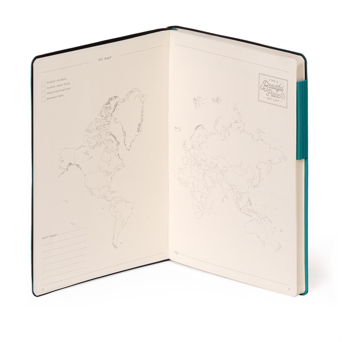 Legami - Defter ile Blank Pages ve Monochrome Yumuşak Kılıf - Malachite Green - My Defter
