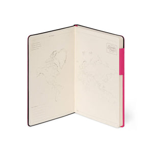Legami - Çizgili Defter - Monokrom Yumuşak Kapak - Ahududu - Benim Defterim